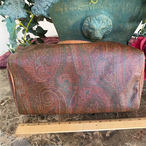 Etro Milano VINTAGE Made in Italy paisley purse EUC w/luggage tag, key & lock - Picture 12 of 16